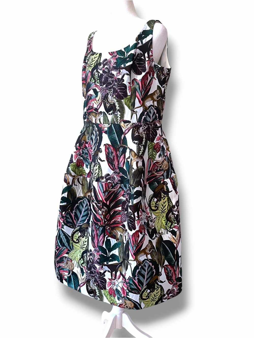 Oscar de la Renta Resort Runway 2018 Jungle Monkey Jacquard Dress 12 - Picture 5 of 16